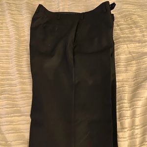 Dark gray dress pant. Flat front.